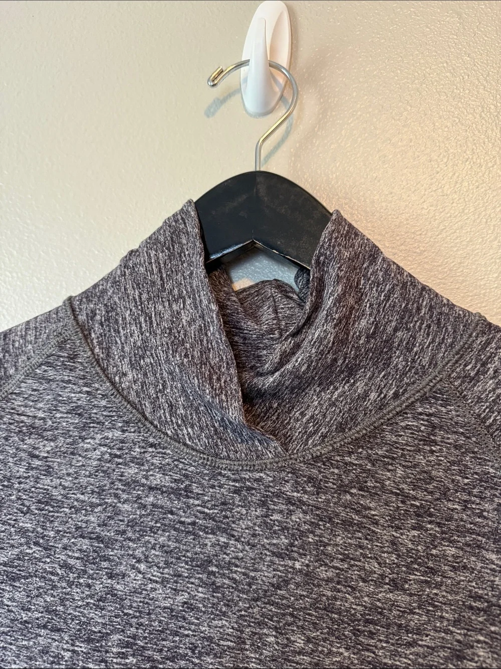 Lululemon Warm Your Core Long Sleeve Tee, Heathered Black, Size 12